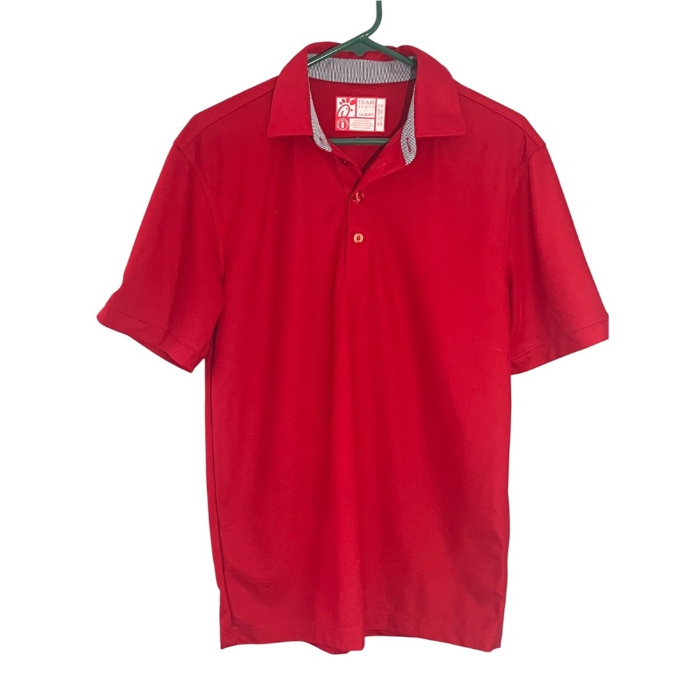 Chick-fil-A Uniform Shirt Men's Red Polo Team Style Oobe Employee Work S